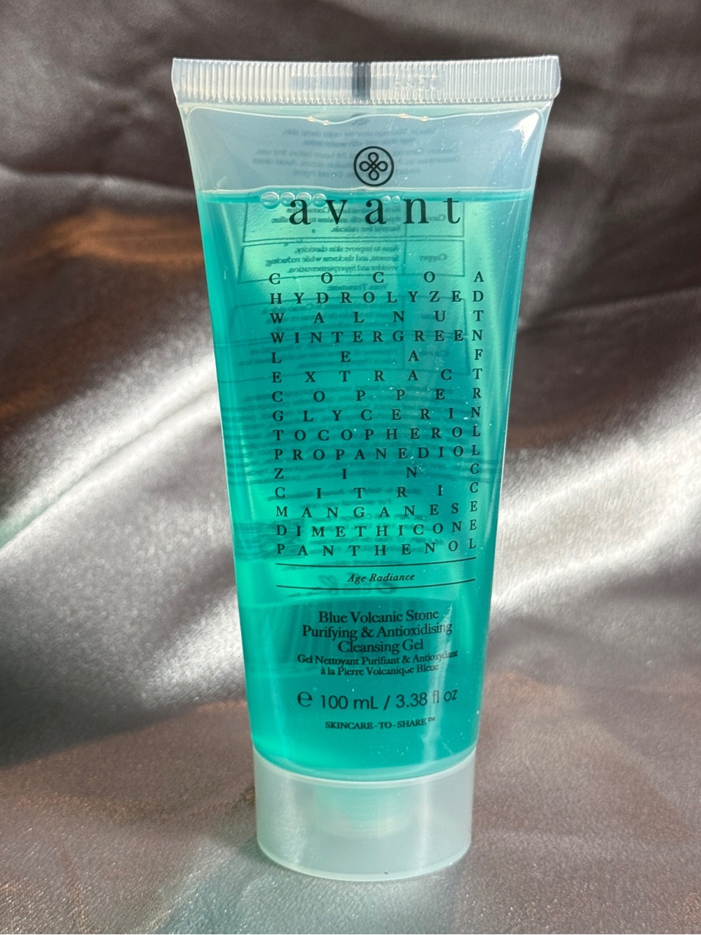 Avant Blue Volcanic Stone Purifying Cleansing Gel Full Size 3.38 OZ NEW SEALED